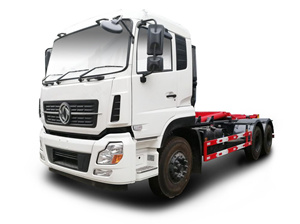 國(guó)五東風(fēng)天龍后雙橋車(chē)廂可卸式垃圾車(chē)